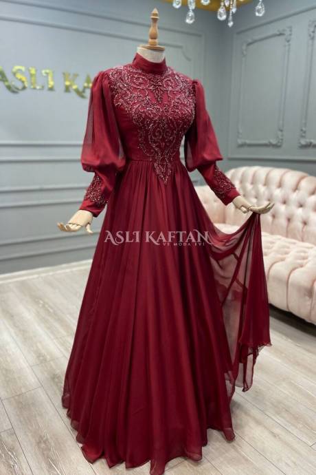 The Cevahir Hijab New Season Evening Dress Model