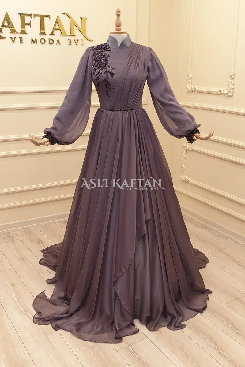 Gülçiçek Lavanta Abiye Modeli