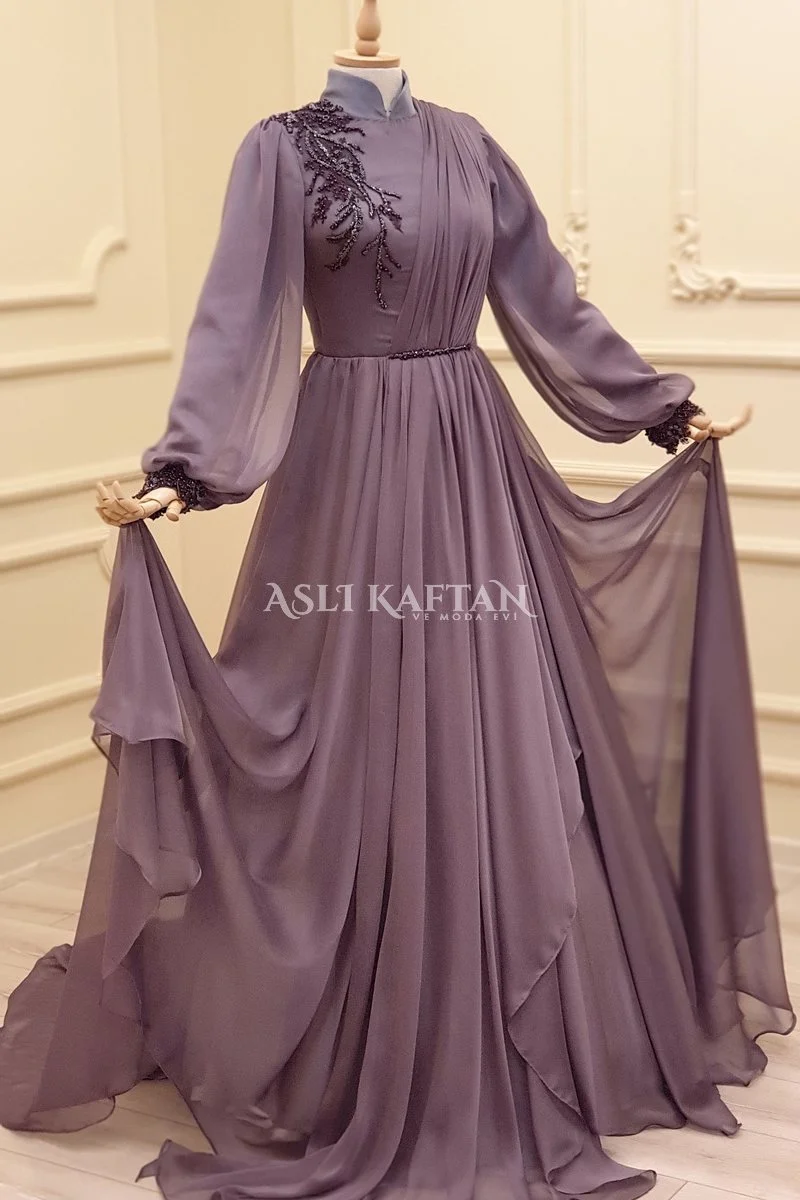 Gülçiçek Lavanta Abiye Modeli