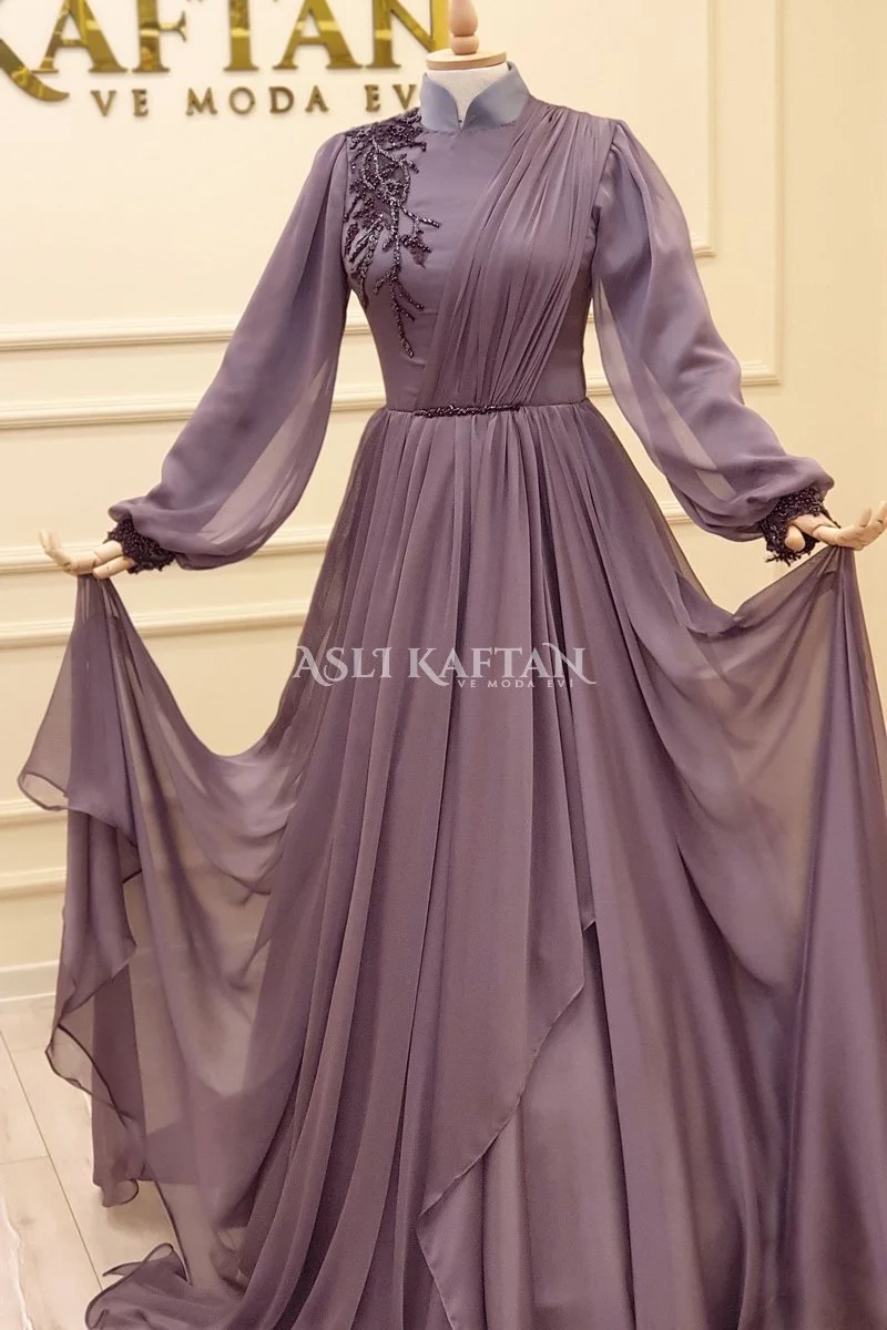 Gülçiçek Lavanta Abiye Modeli