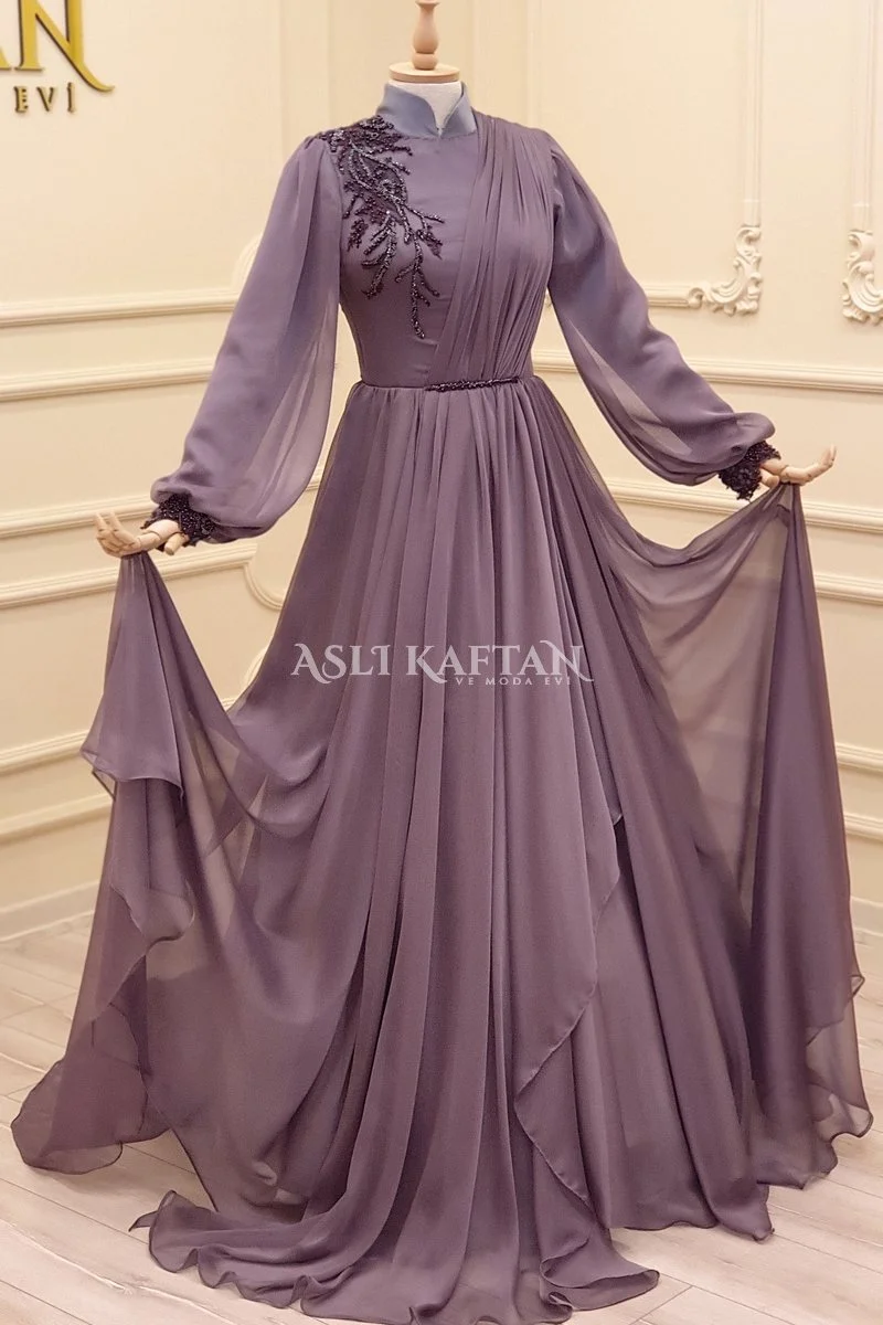 Gülçiçek Lavanta Abiye Modeli