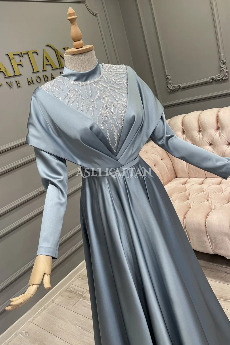 Alina İndigo Abiye Modeli,