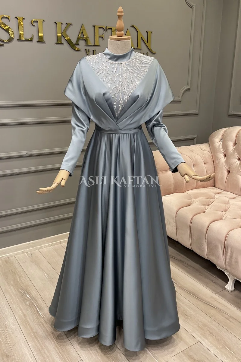 Alina İndigo Abiye Modeli,
