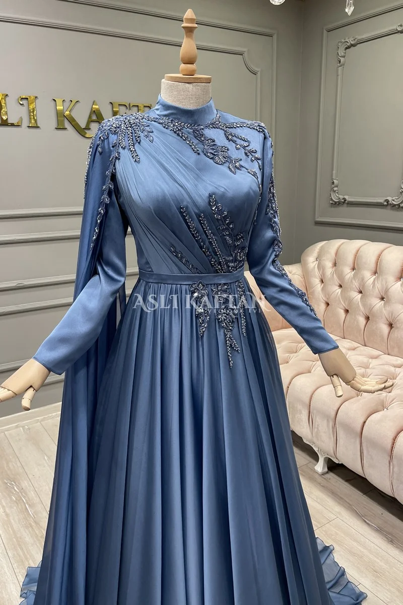 Kiraz İndigo Abiye Modeli