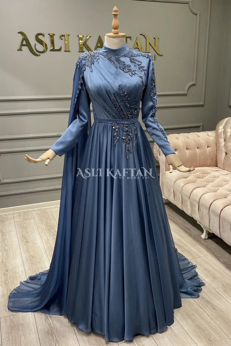 Kiraz İndigo Abiye Modeli