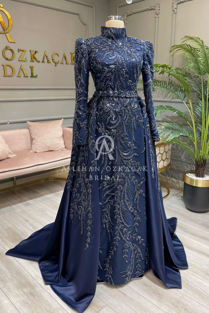 Eva Lacivert Nişanlık Modeli ,