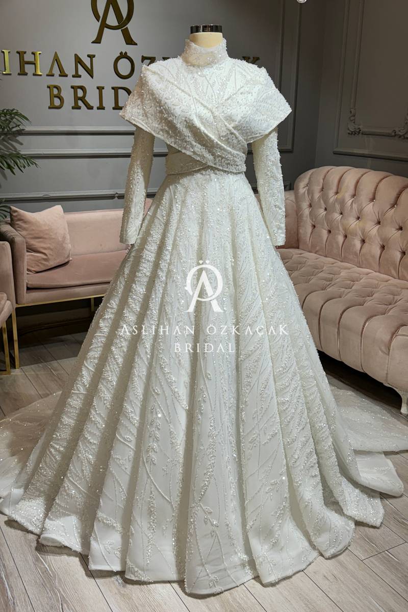 Kıvılcım Bridal Tesettür Gelinlik Modeli,