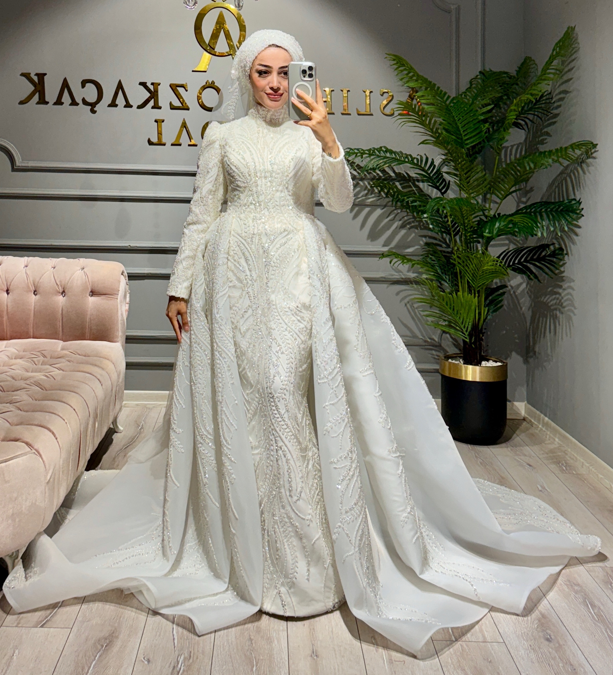 Adelina Tesettür Balık Gelinlik Modeli